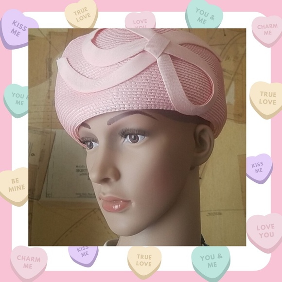 pale pink pillbox hat